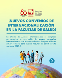 Nuevos Convenios para Impulsar la Internacionalización en la Facultad de Salud!